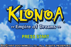 Klonoa - Empire of Dreams